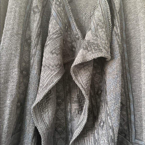 Johnny Was Biya Norns Haag Duster Gray Embroidered Aztec Native Cardigan M - Picture 9 of 16